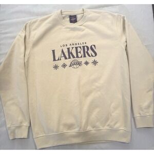 Lakers "Holiday" Sweatshirt Unisex Size XL  Ivory-ish Color Los Angeles  A5